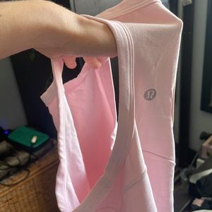 Baby pink lululemon align waist length racer back size 0